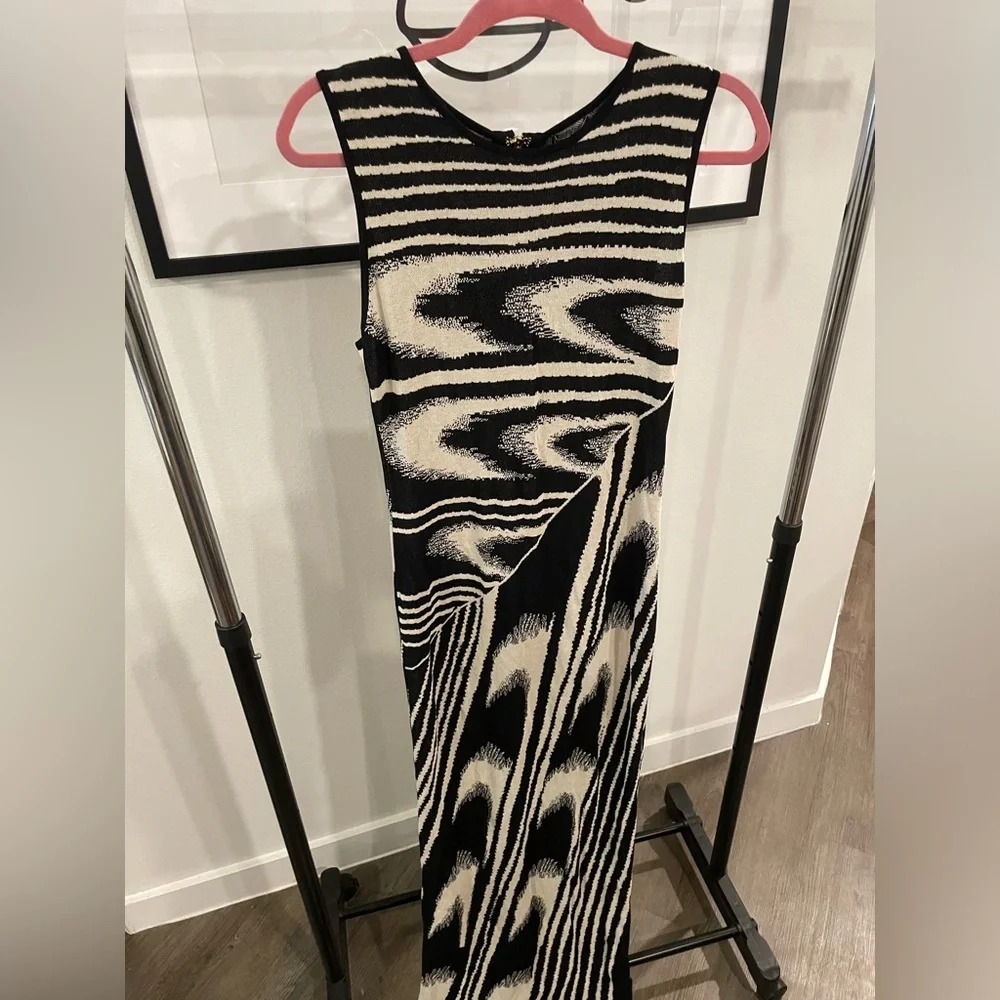 Fashion Nova Black and Cream Maxi Dress - Picture 6 of 9